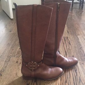Tory Burch Amanda Riding Boot Size 7 Tan